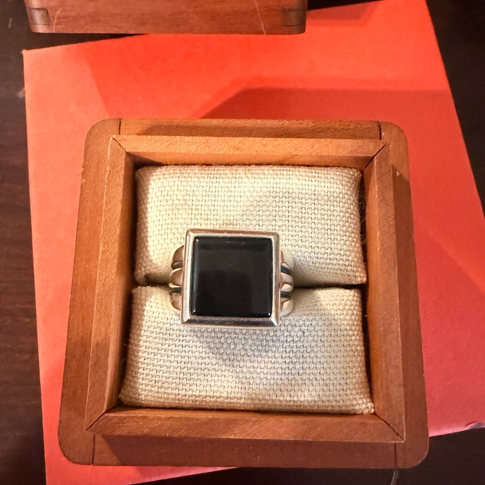 James Avery black Onyx Ring Retired